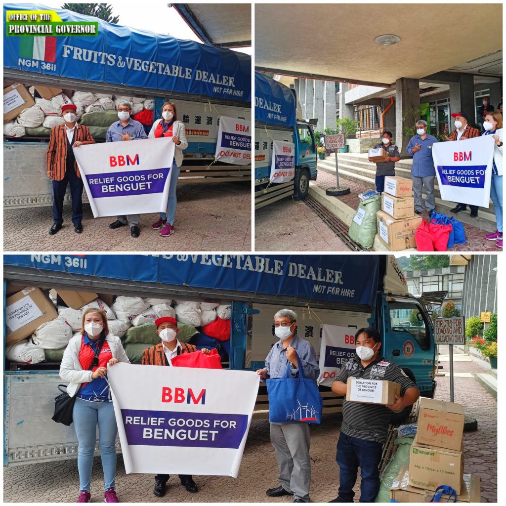 October 15, 2021 - BBM Donates Food Packs, Other Basic Necessities for Benguet