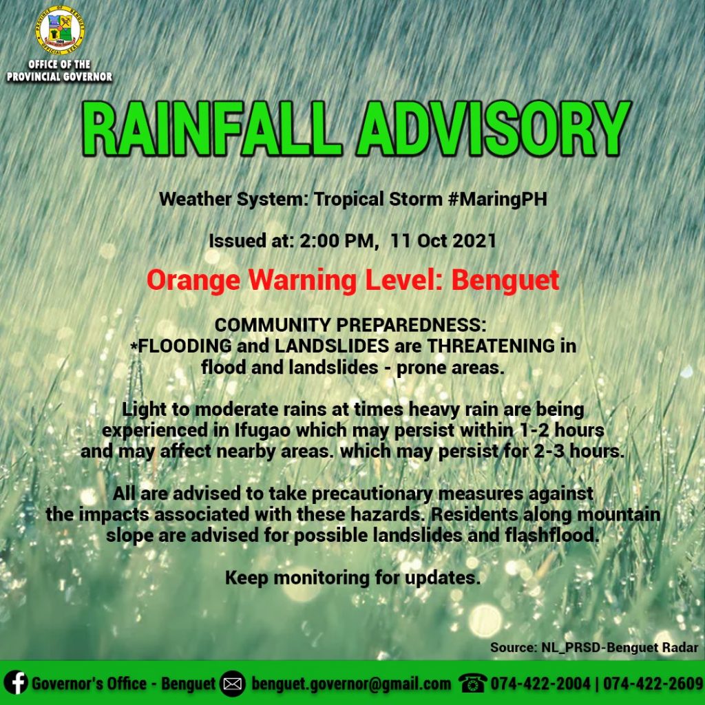 Rainfall Advisory
