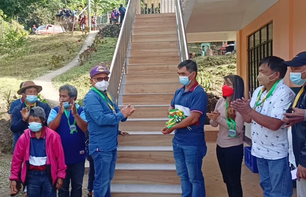 January 20, 2022 - Governor Dr. Melchor Daguines Diclas leads the simple turn-over ceremony for the recently completed Barangay Health Station project in Eddet, Kabayan