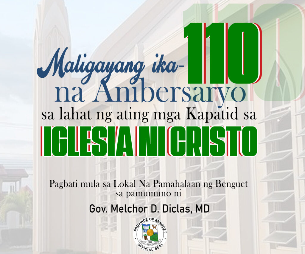 Maligayang ika 110 na Anibersaryo sa lahat ng ating mga kapati sa Iglesia ni Cristo