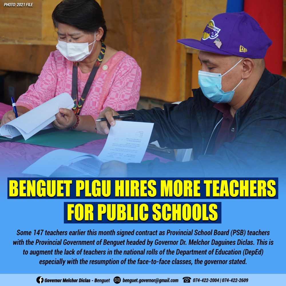 BENGUET-PLGU-HIRES-MORE-TEACHER-FOR-PUBLIC-SCHOOLS