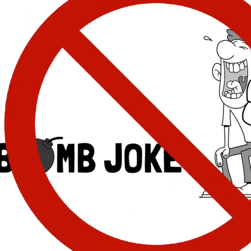 Bomb joke is not a joke